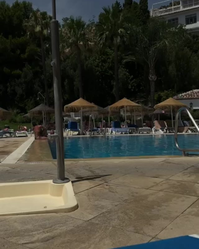 The hotel pool
