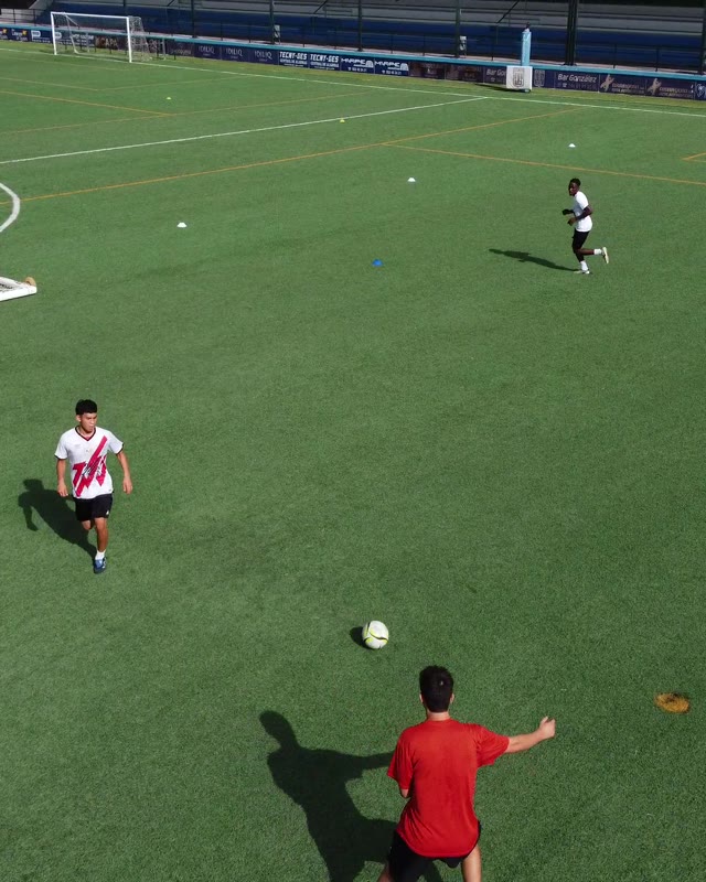 Drone shot of a training session